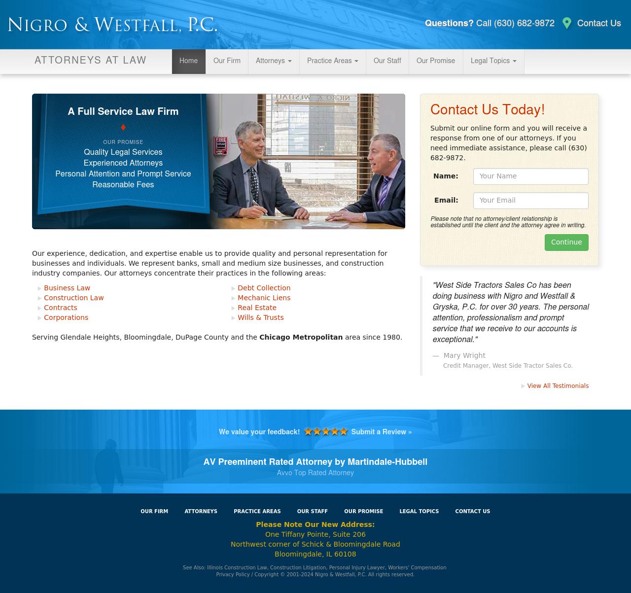 Nigro & Westfall Gryska - Glendale Heights IL Lawyers