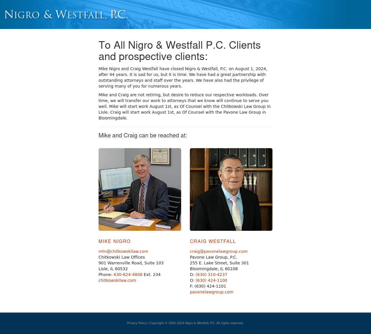 Nigro & Westfall Gryska - Glendale Heights IL Lawyers