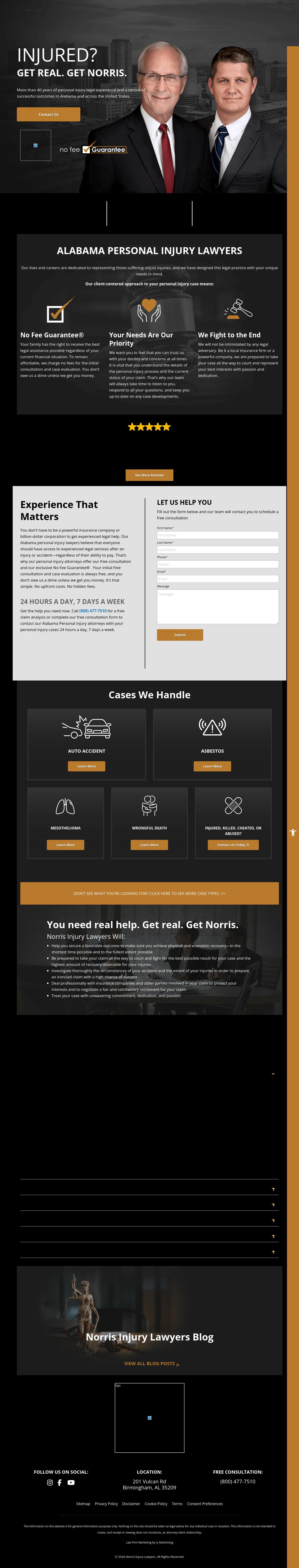 Norris Injury Lawyers - Select a city AL Lawyers