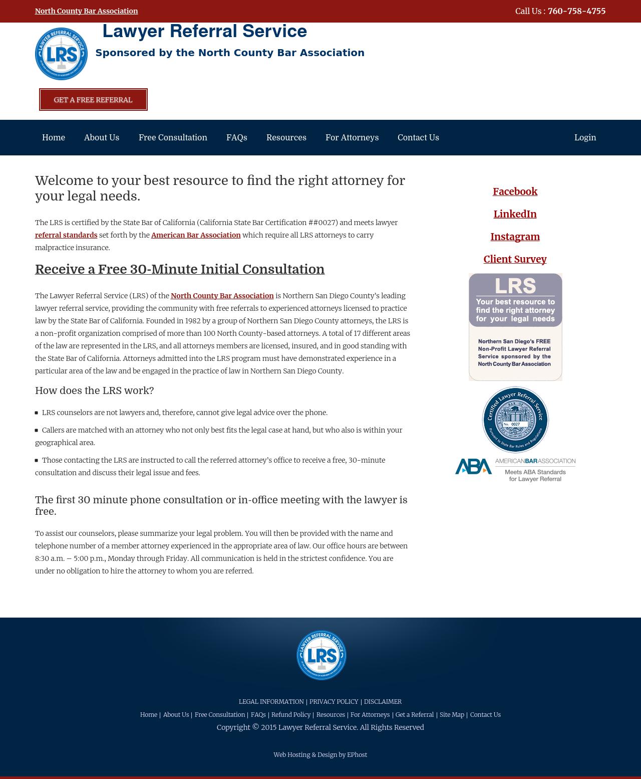 North County Bar Assn. Lawyer Referral Service - Vista CA Lawyers