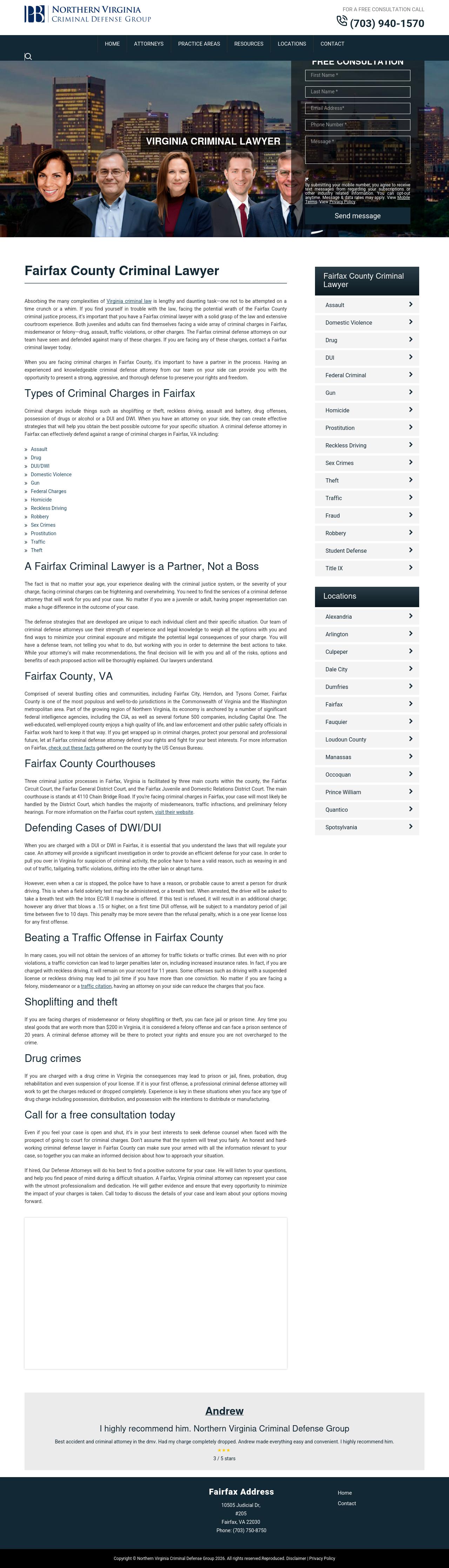 Northern Virginia Criminal Defense Group - Fairfax VA Lawyers