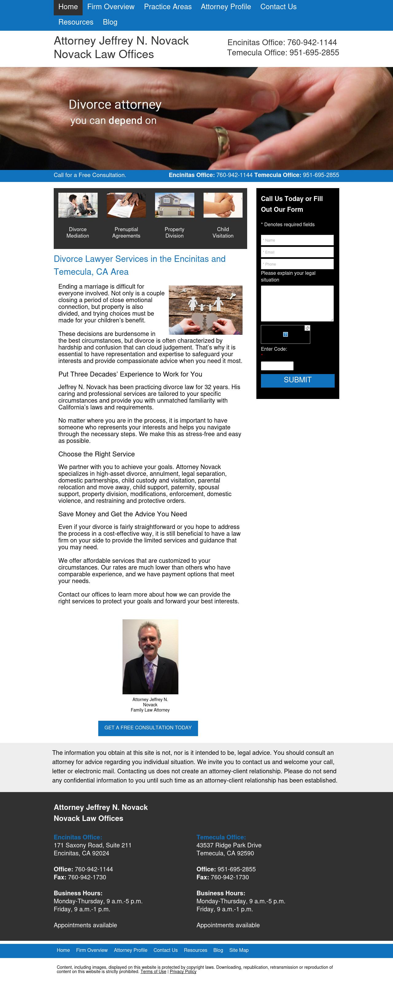 Novack Jeffrey N - Encinitas CA Lawyers