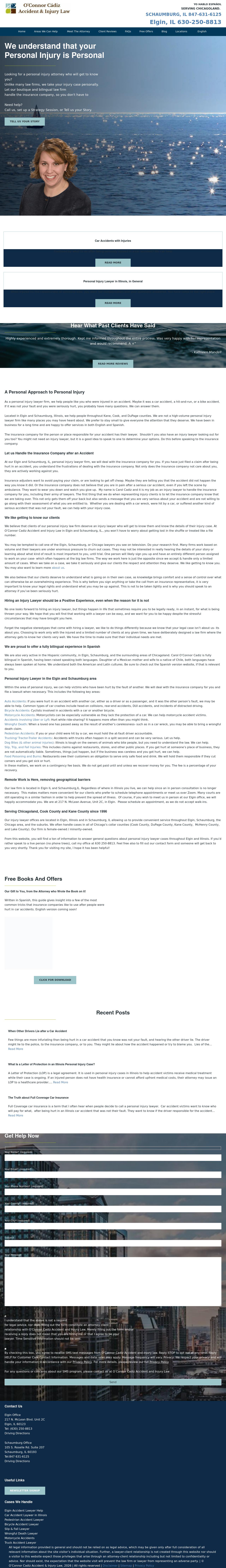 O'Connor Cadiz Accident and Injury Law - Schaumburg IL Lawyers