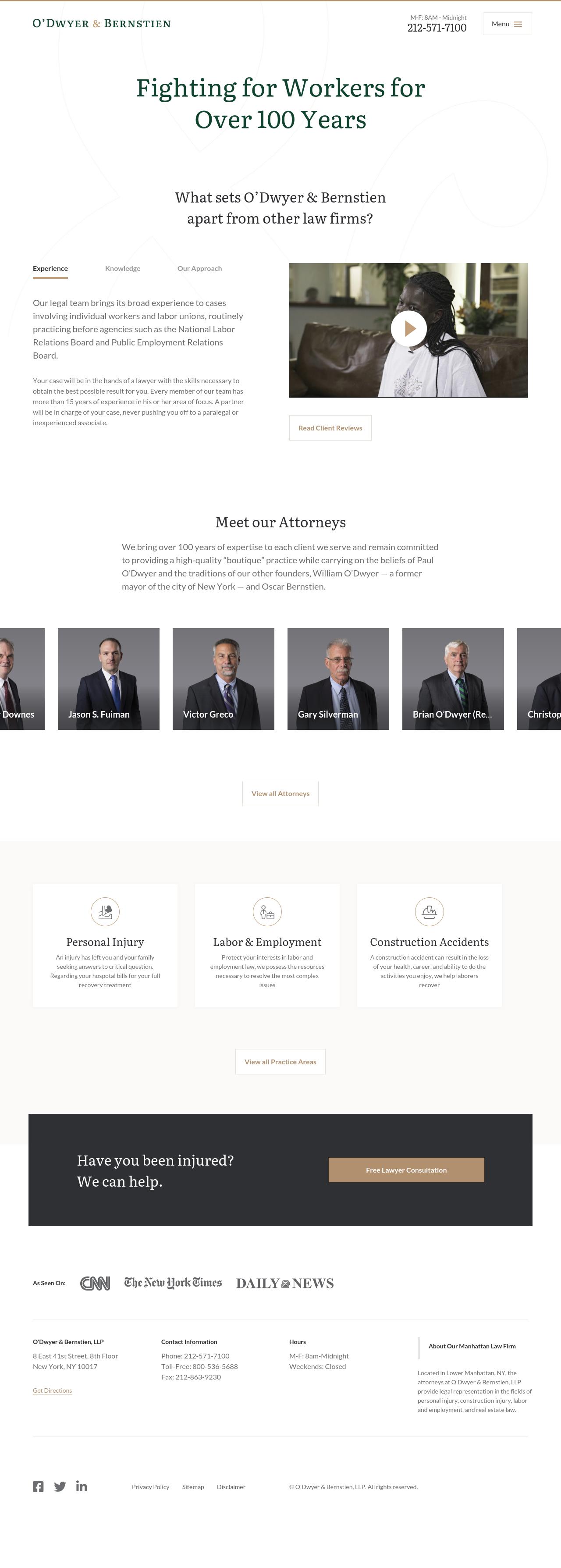 O'Dwyer & Bernstien, LLP - New York NY Lawyers