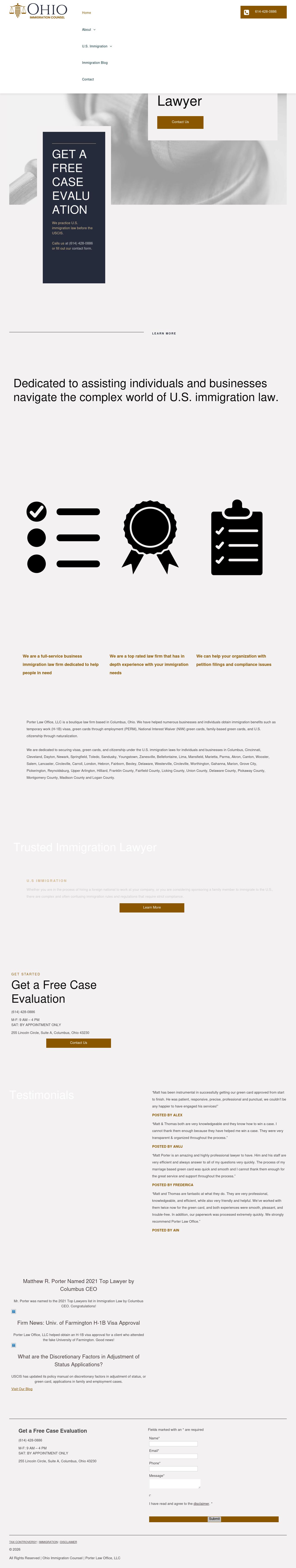 Ohio Immigration Counsel - Columbus OH Lawyers