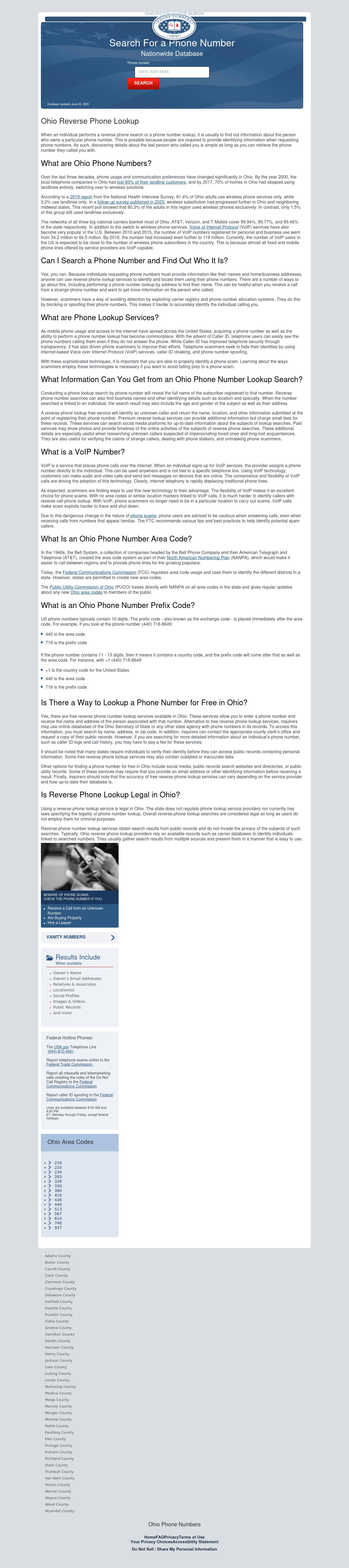 Ohio Phone Numbers - Lakewood OH Lawyers