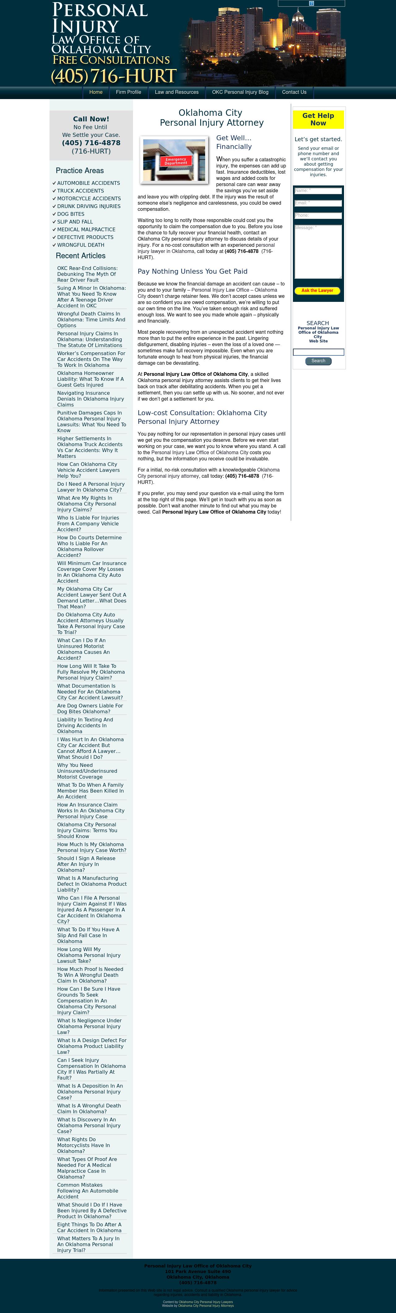 Oklahoma City Personal Injury Attorney - Oklahoma City OK Lawyers