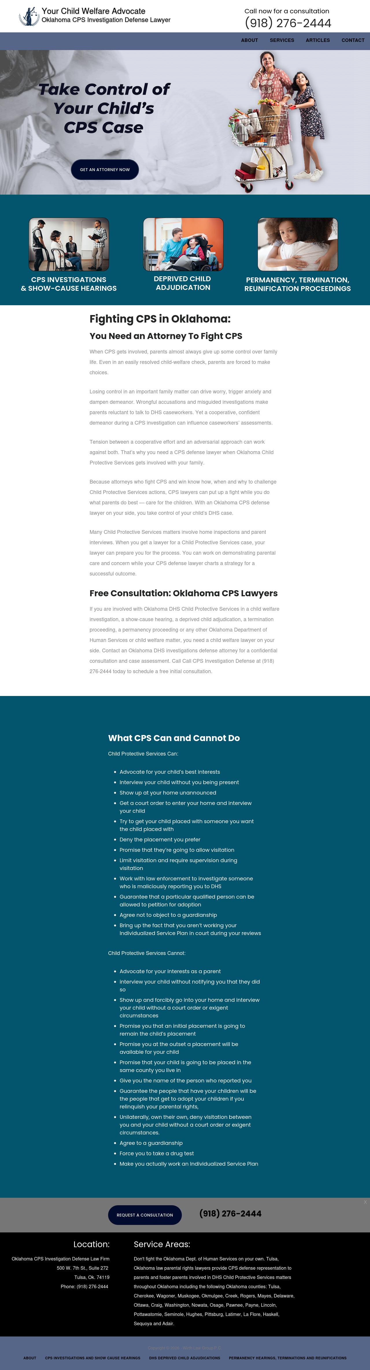 CPS Investigation Defense - Tulsa OK Lawyers