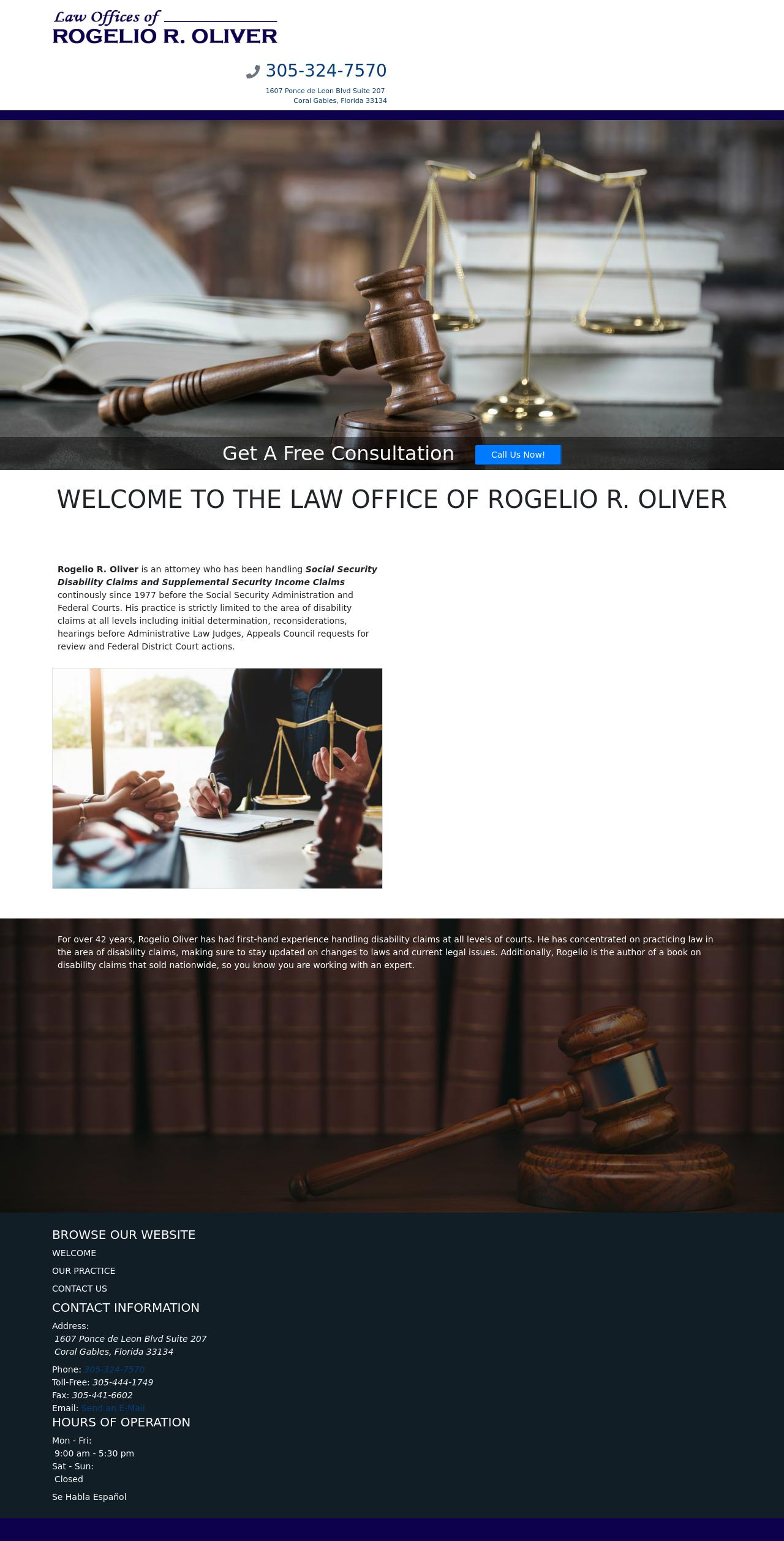 Oliver, Rogelio - Coral Gables FL Lawyers