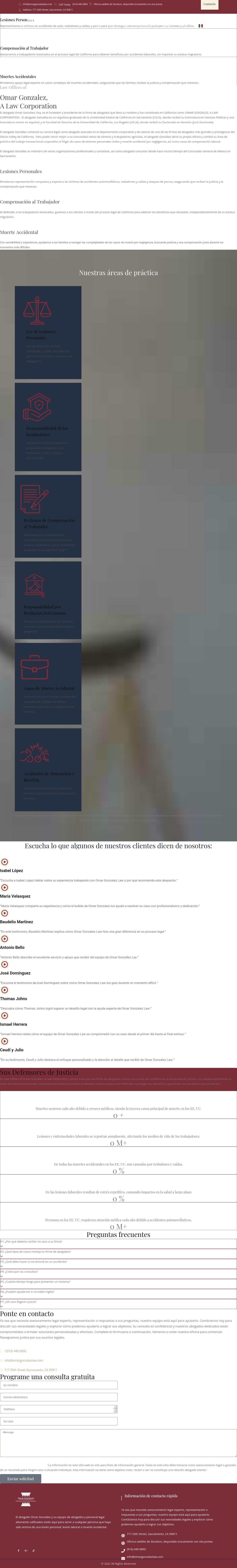 Omar Gonzalez A Law Corporation - Sacramento CA Lawyers