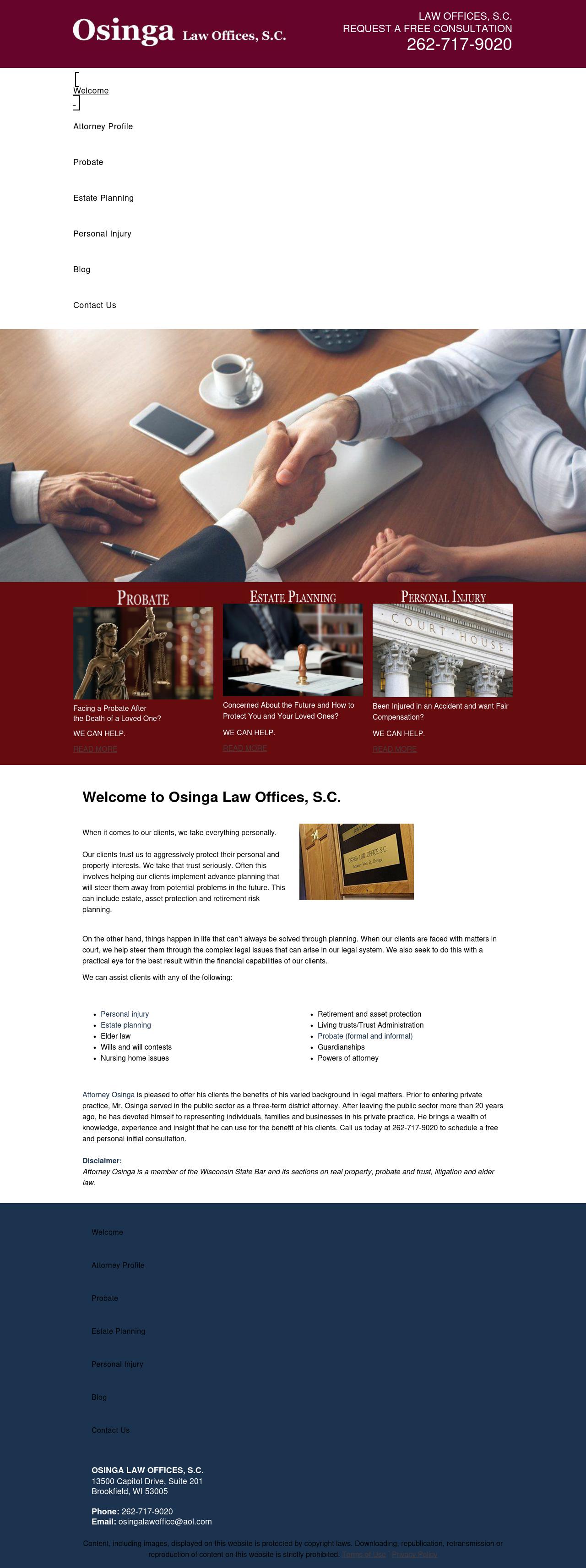 Osinga Law Offices SC - Brookfield WI Lawyers