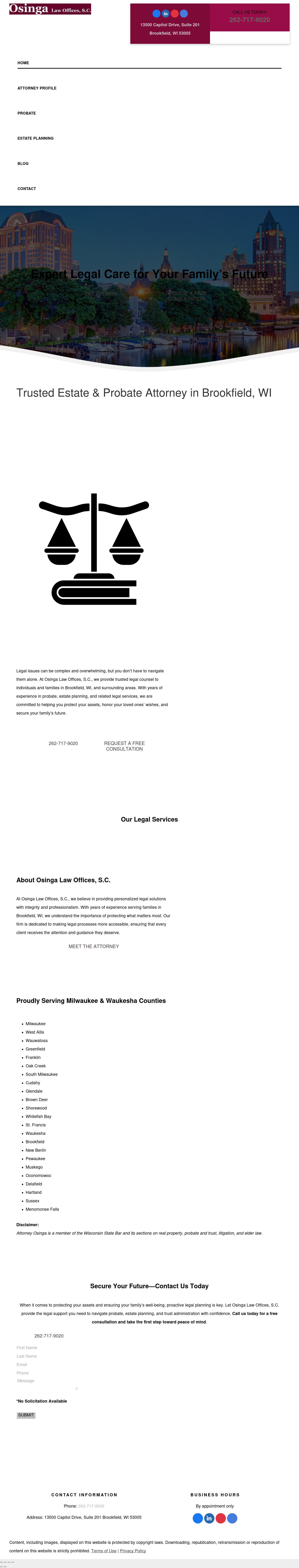 Osinga Law Offices SC - Brookfield WI Lawyers