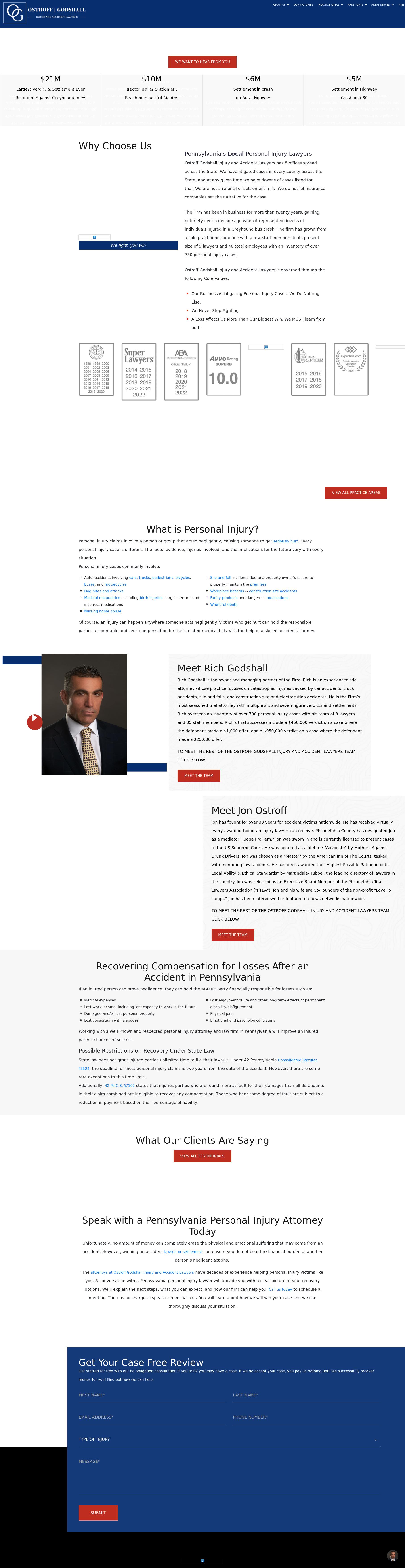 Ostroff Injury Law - Bensalem PA Lawyers