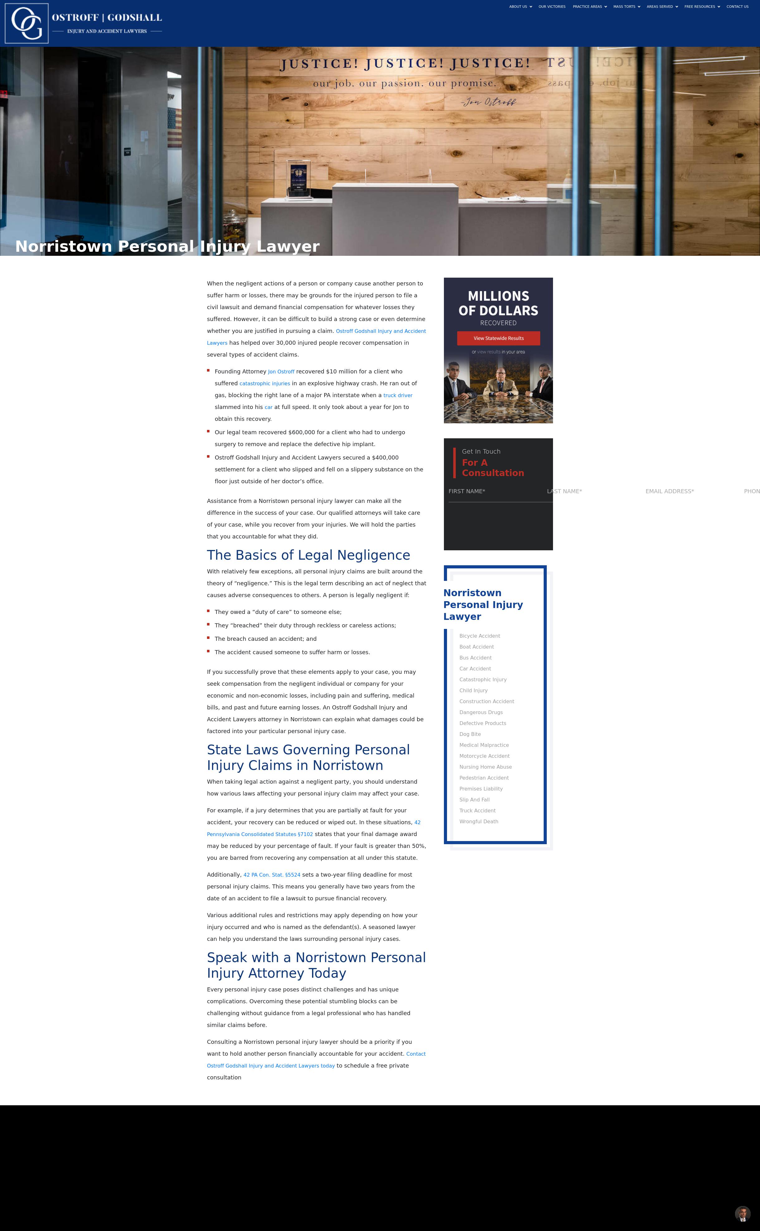Ostroff Injury Law - Norristown PA Lawyers