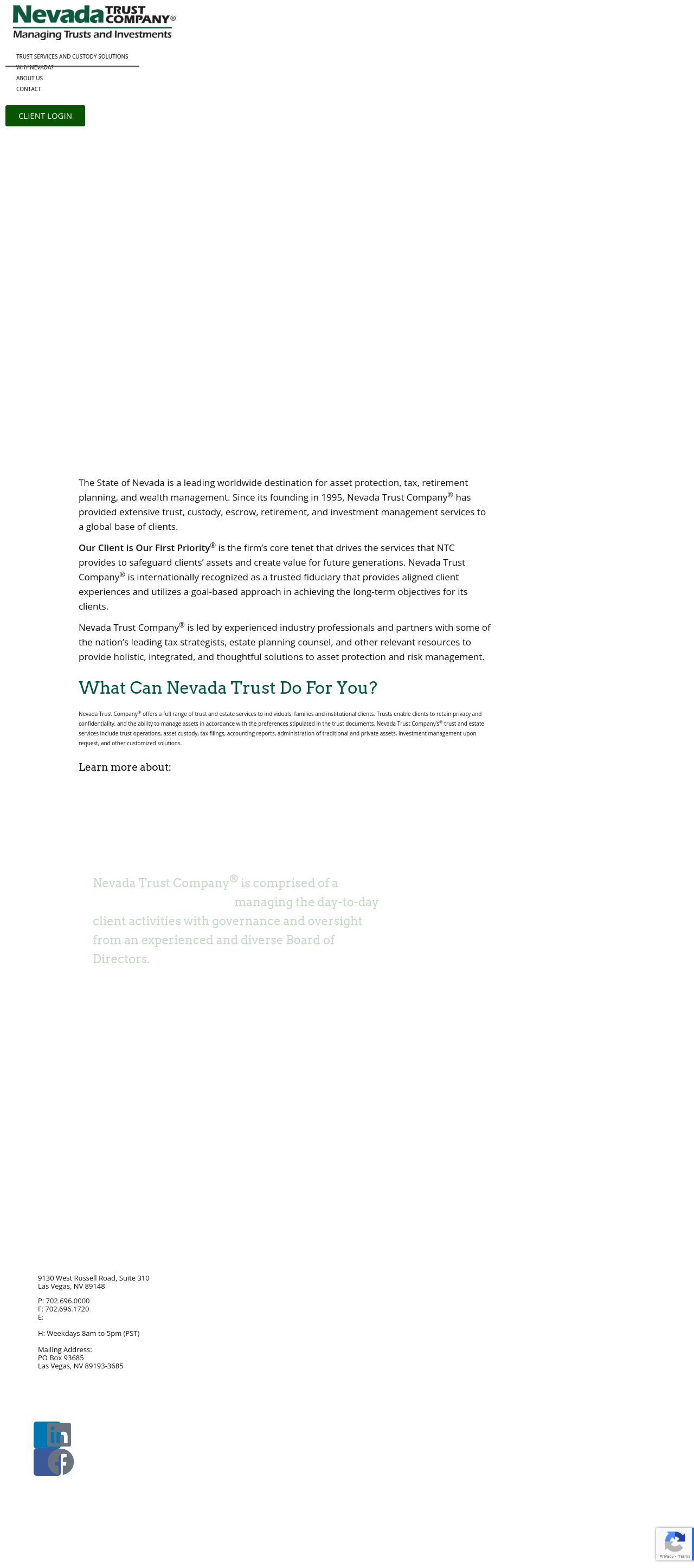 Nevada Trust Company - Las Vegas NV Lawyers