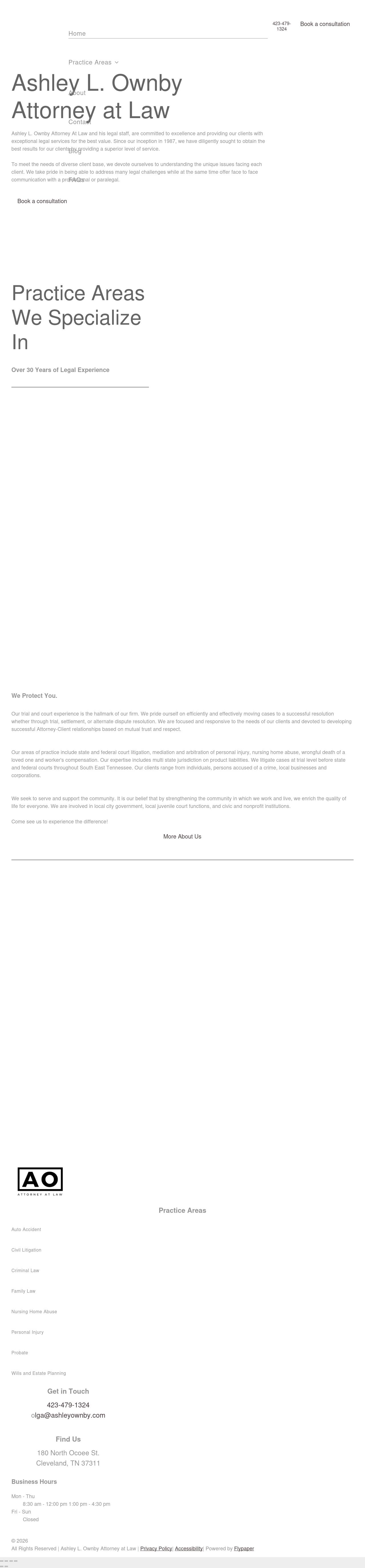 Ownby, Ashley L - Cleveland TN Lawyers