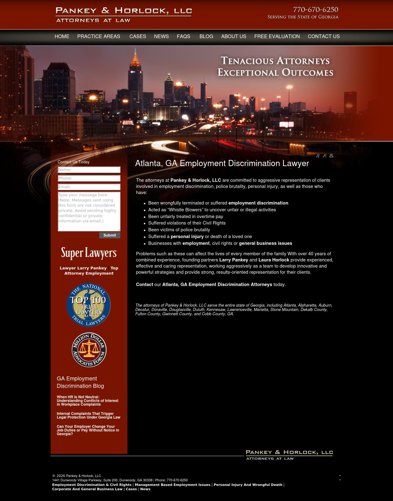 Pankey & Horlock, LLC - Dunwoody GA Lawyers