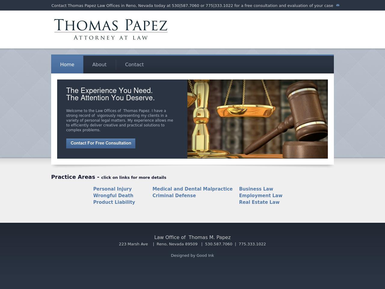 Papez Thomas M Attorney At Law - Reno NV Lawyers