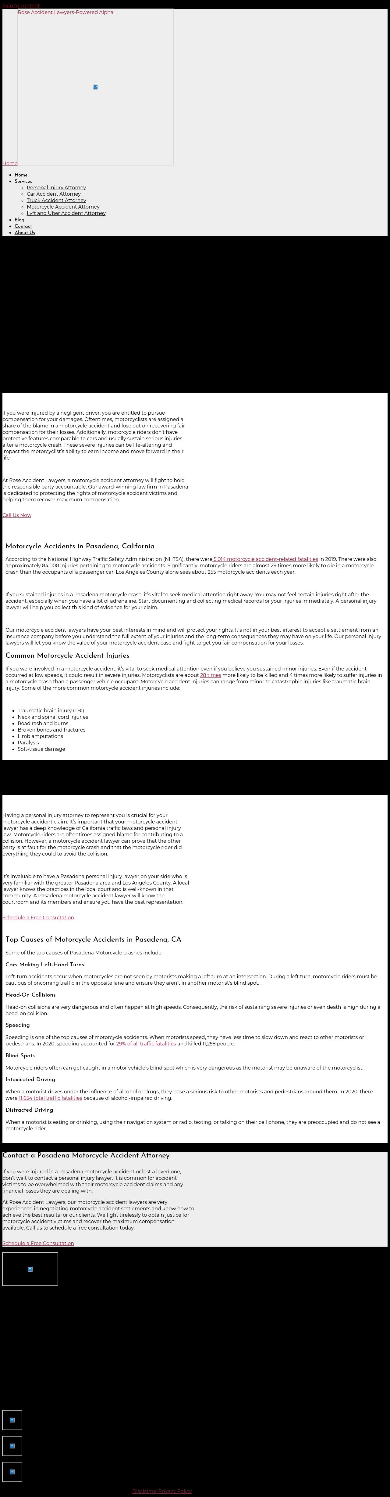 Rose Accident Lawyers - Pasadena CA Lawyers