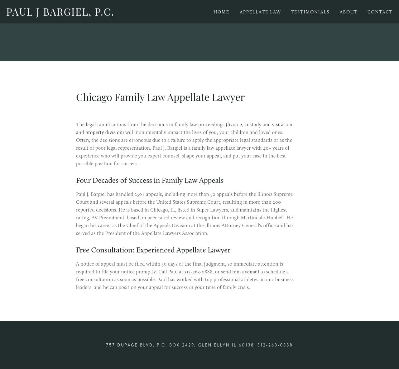 Paul J. Bargiel, P.C. - Chicago IL Lawyers
