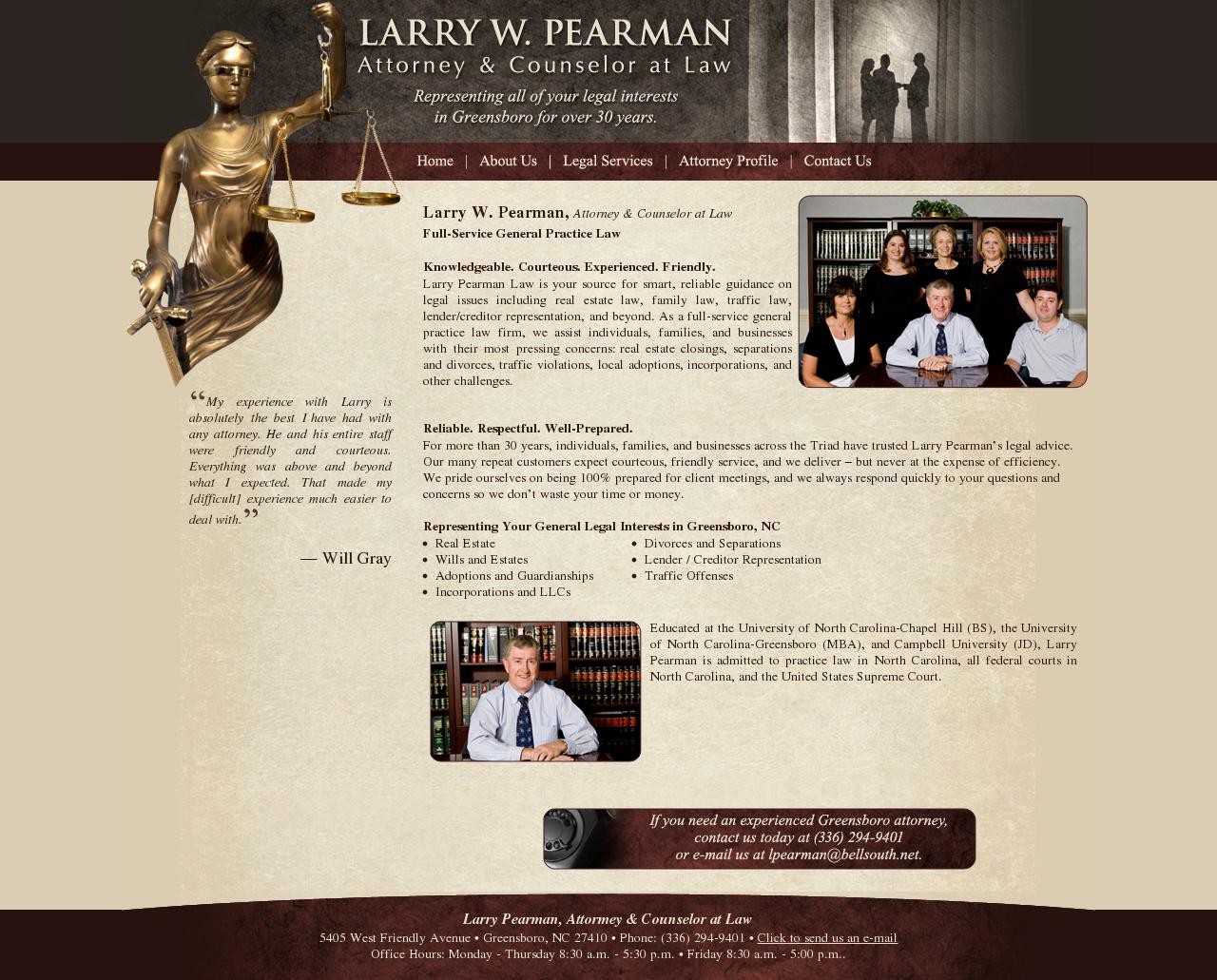 Pearman, Larry W - Greensboro NC Lawyers