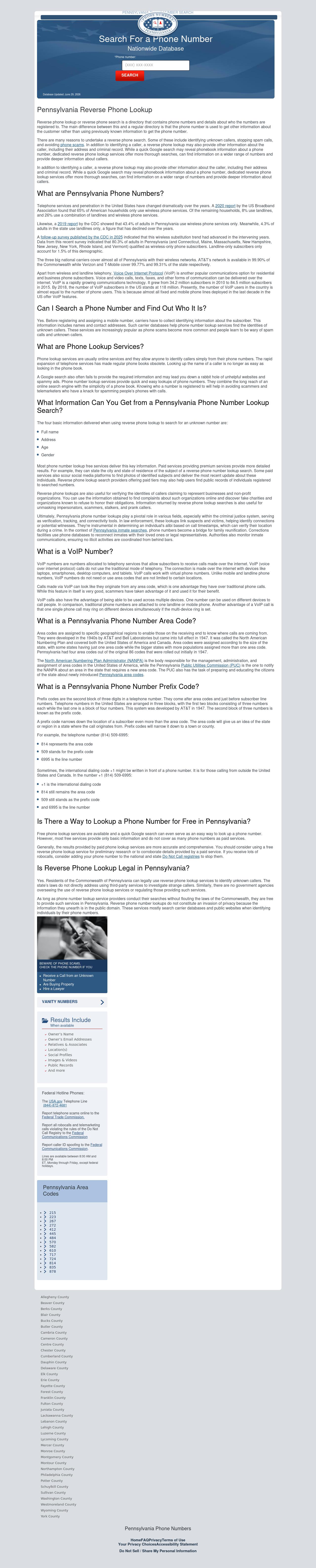 Pennsylvania Phone Number Search - Bensalem PA Lawyers