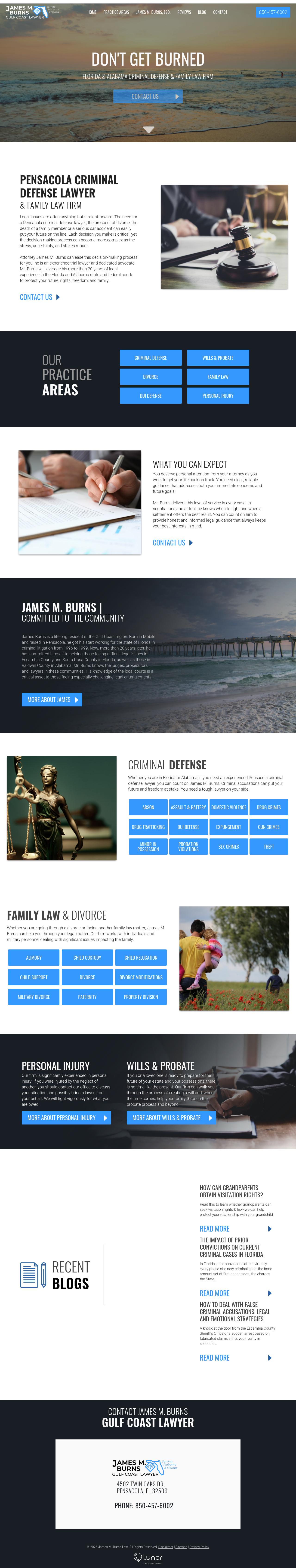 Law Office of James M. Burns - Pensacola FL Lawyers