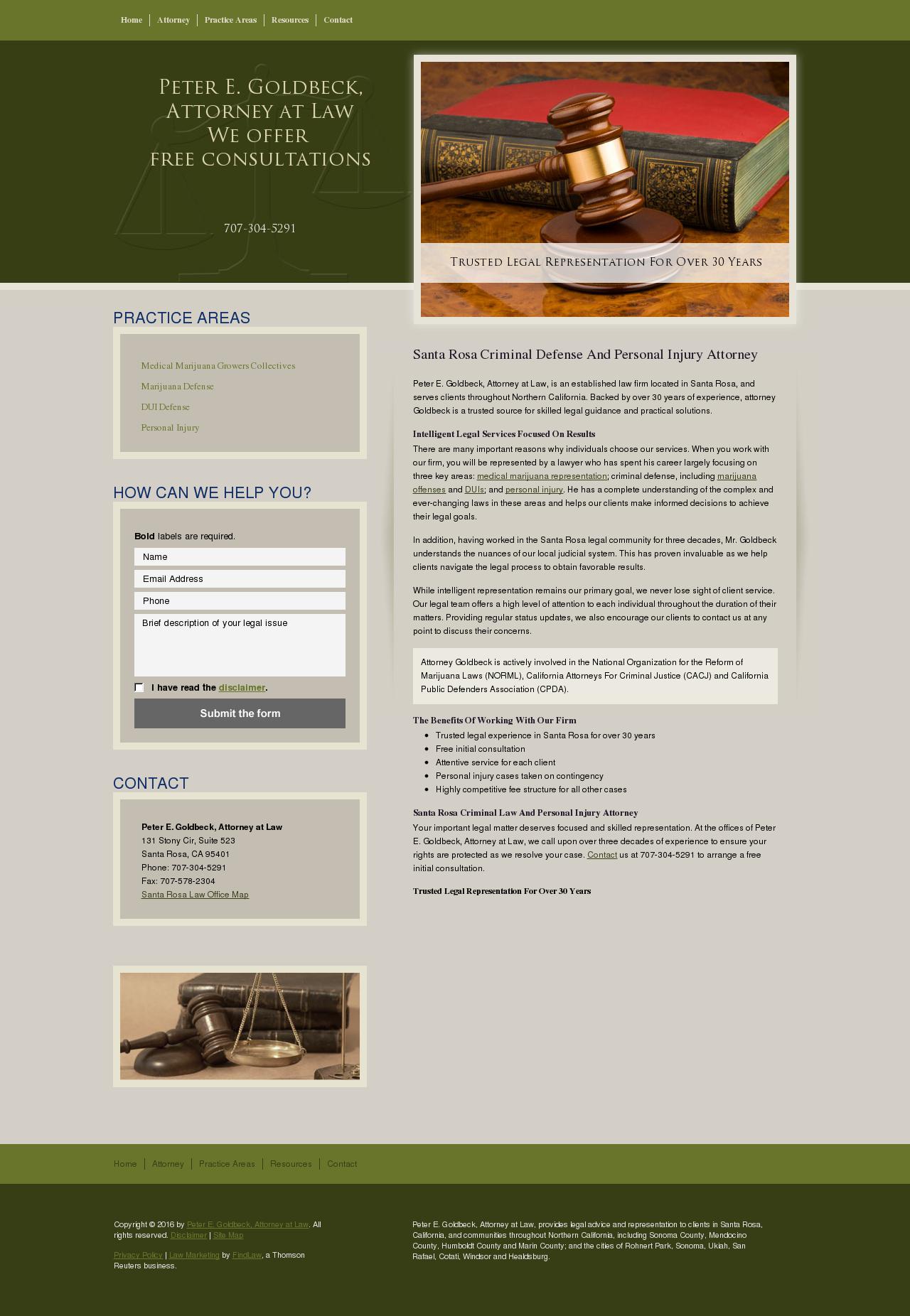 Peter Eric Goldbeck - Santa Rosa CA Lawyers