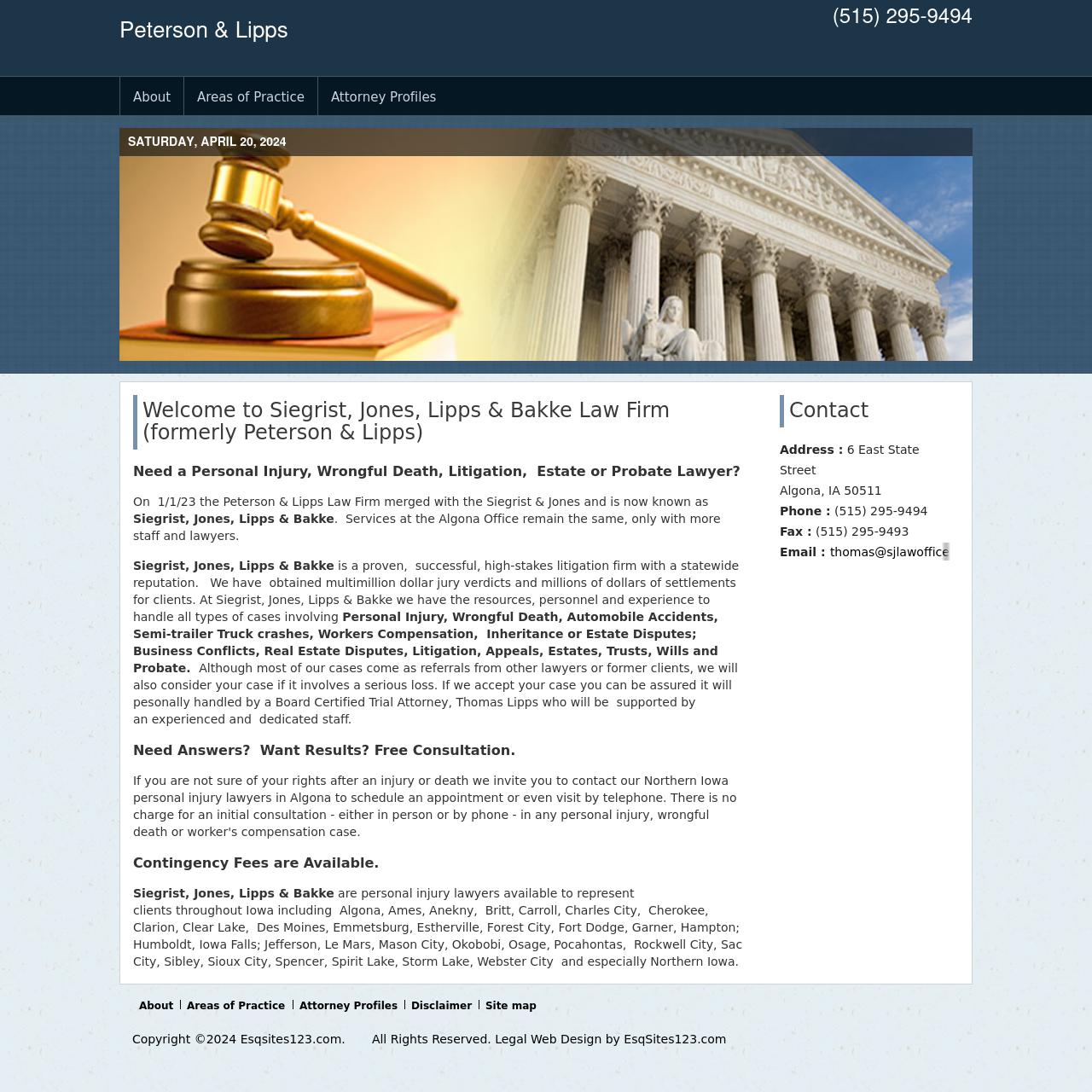 Peterson & Lipps - Algona IA Lawyers
