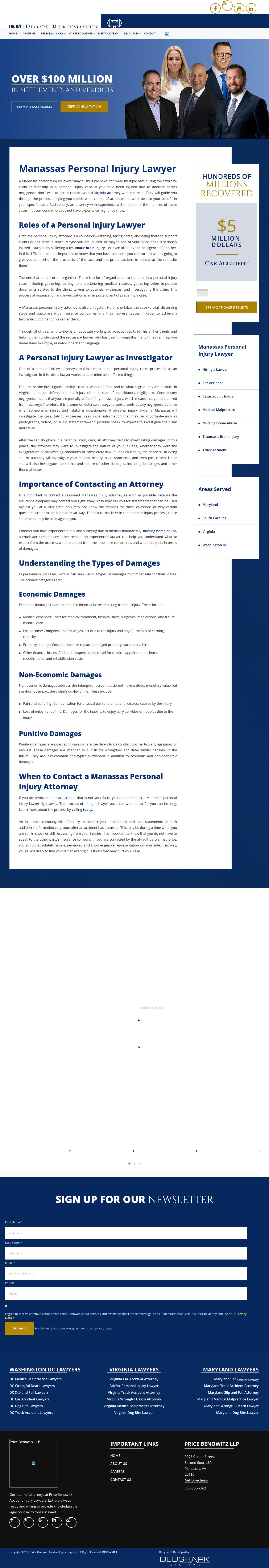 Price Benowitz Accident Injury Lawyers, LLP -  Manassas VA Lawyers
