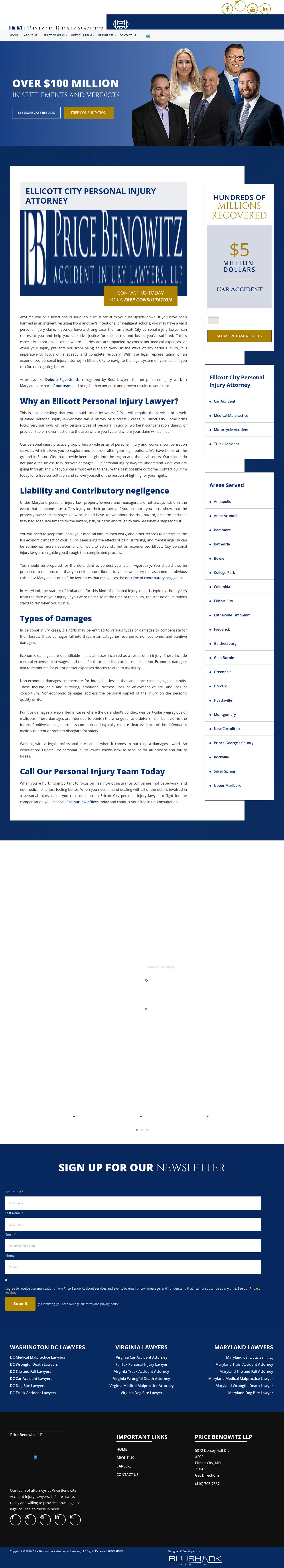 Price Benowitz Accident Injury Lawyers, LLP - Ellicott City MD Lawyers