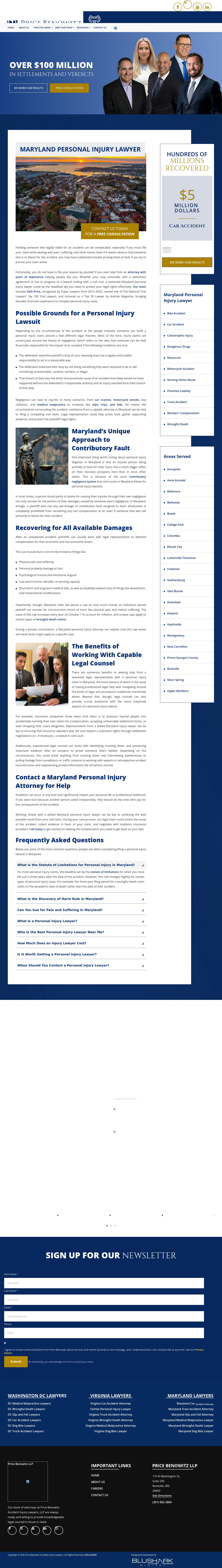 Price Benowitz Accident Injury Lawyers, LLP - Frederick MD Lawyers
