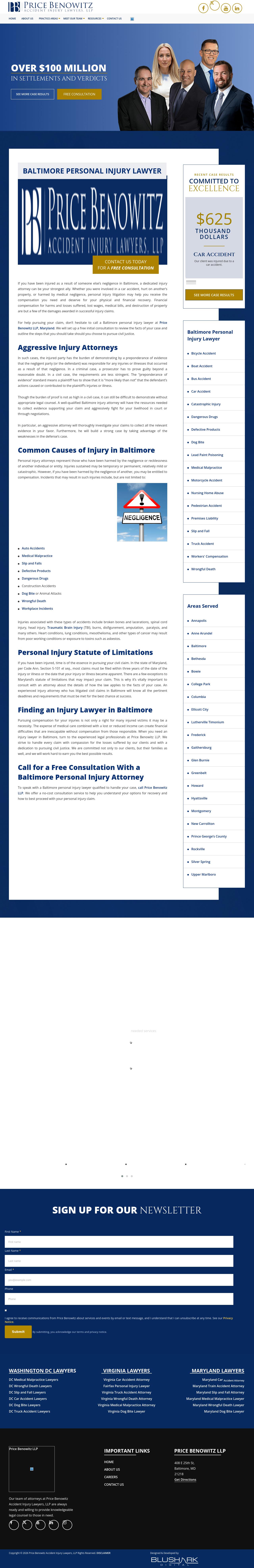 Price Benowitz Accident Injury Lawyers, LLP - Baltimore MD Lawyers
