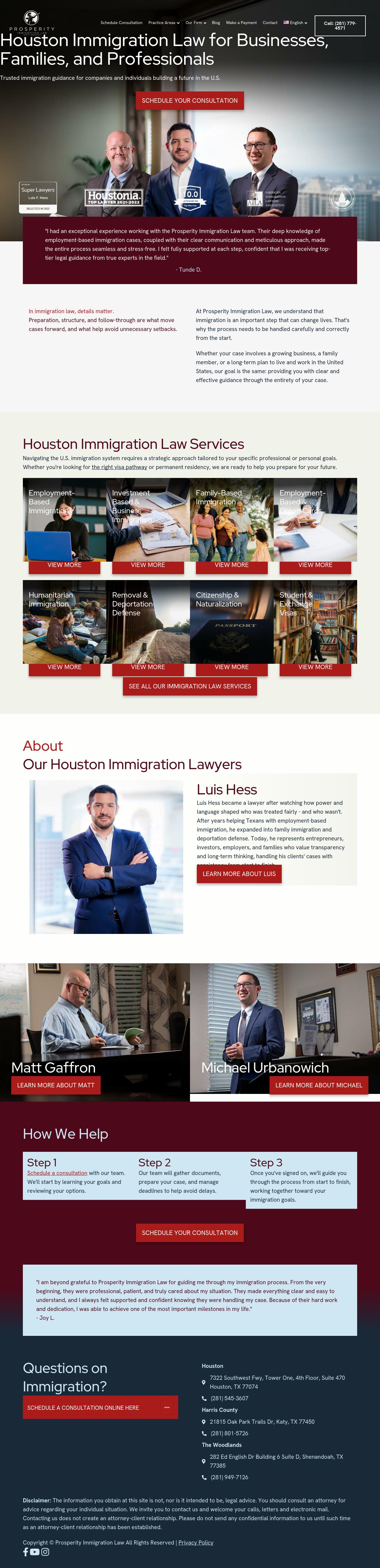 Prosperity Immigration Law - Katy TX Lawyers