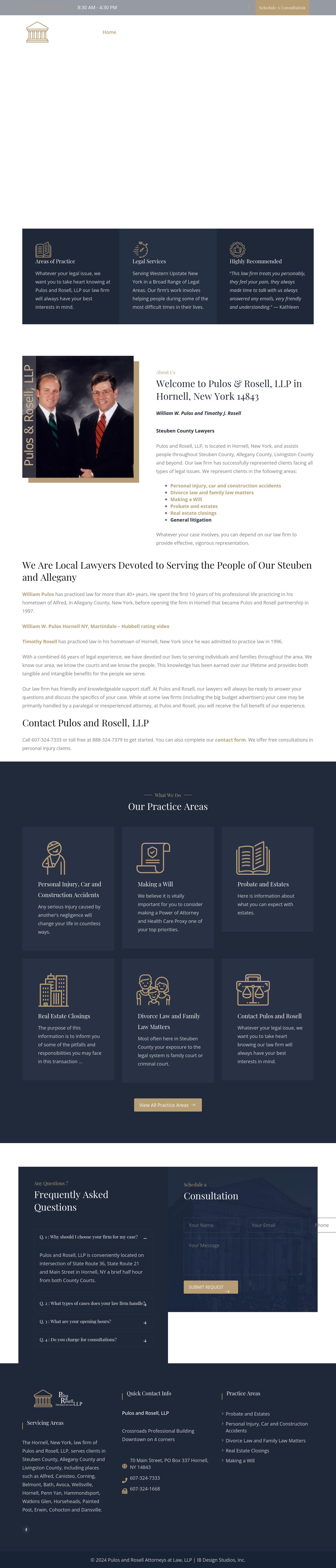 Pulos and Rosell, LLP - Hornell NY Lawyers