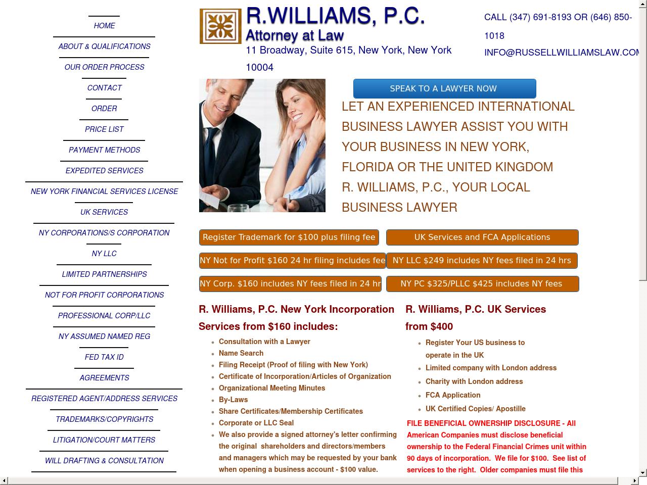 R. Williams, P.C. - New York NY Lawyers