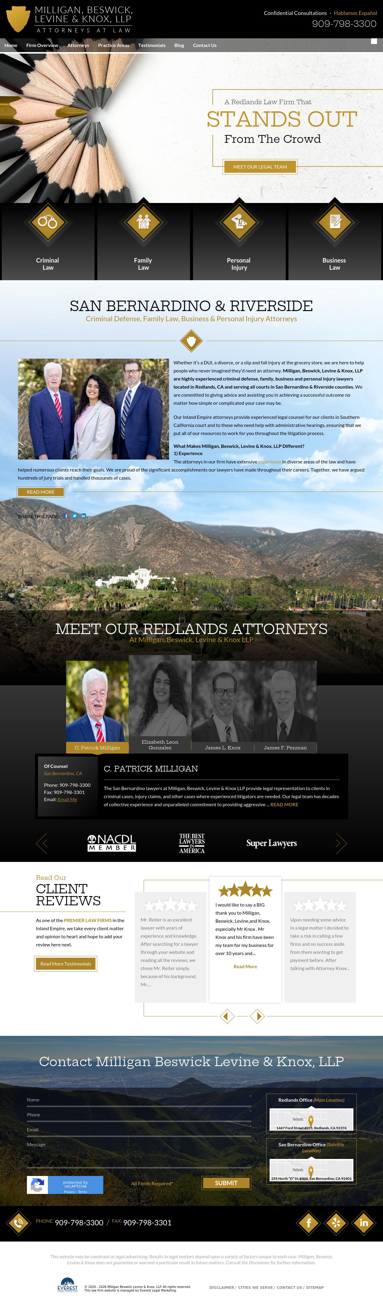 Milligan, Beswick, Levine & Knox LLP - Redlands CA Lawyers