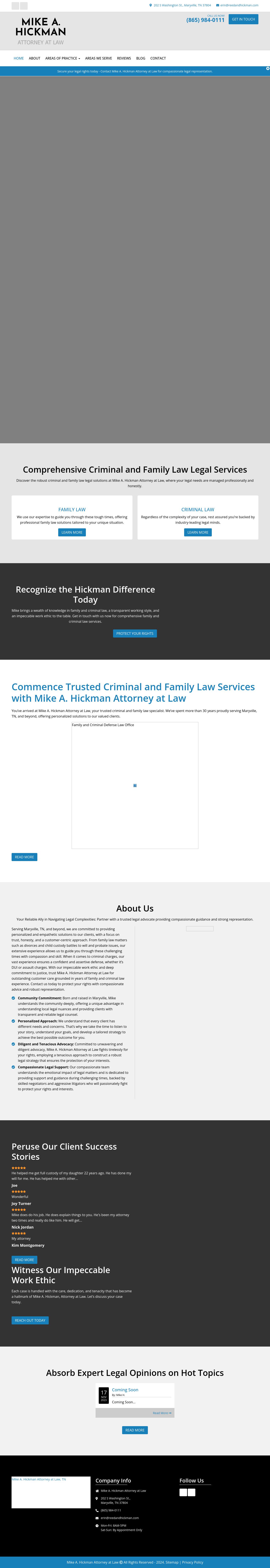 Reed and Hickman Attorneys - Maryville TN Lawyers