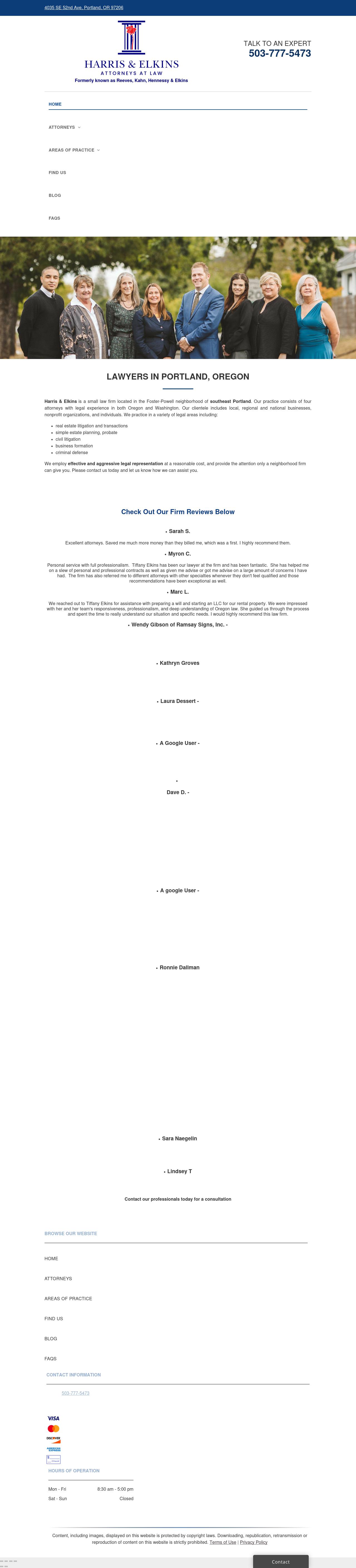 Reeves, Kahn, Hennessy & Elkins - Portland OR Lawyers