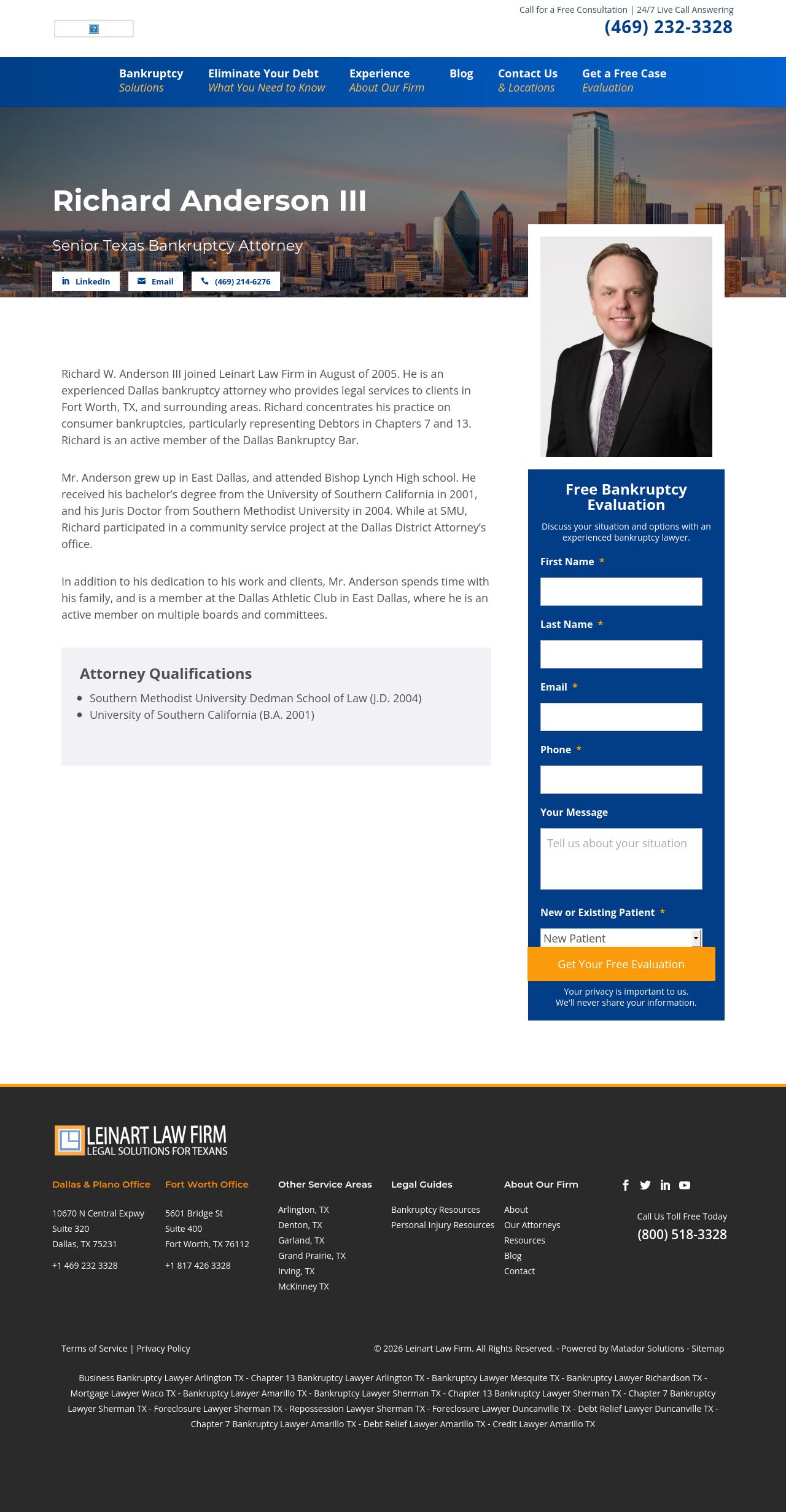 Richard W. Anderson III - Dallas TX Lawyers