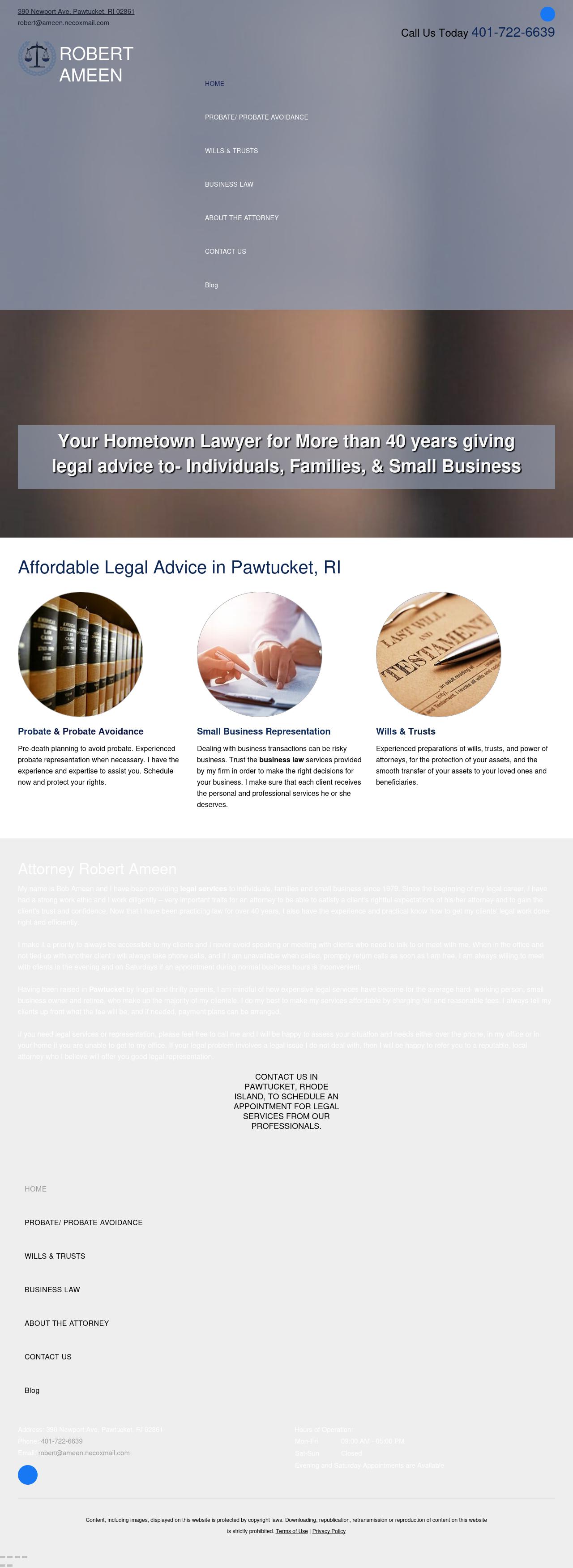 Robert J. Ameen Attorney at Law - Pawtucket RI Lawyers