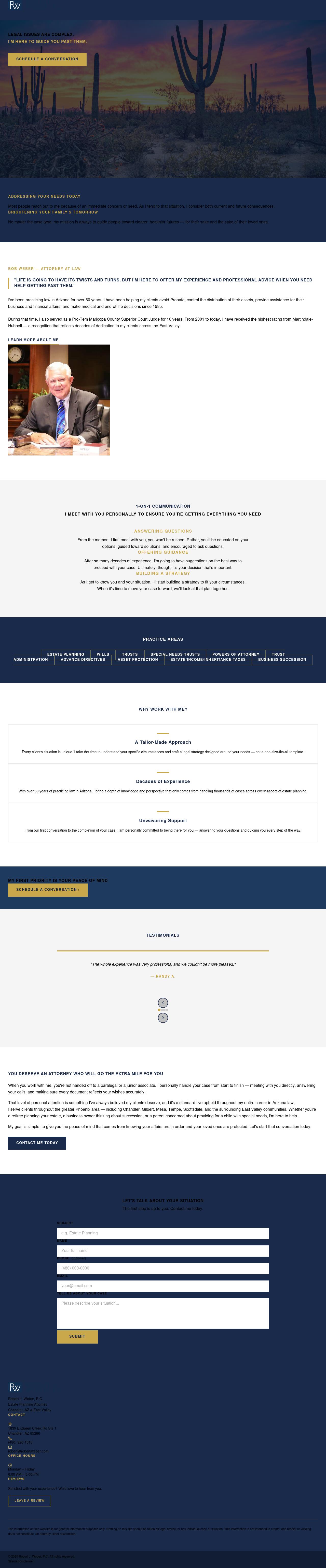 Robert J. Weber P.C. - Chandler AZ Lawyers