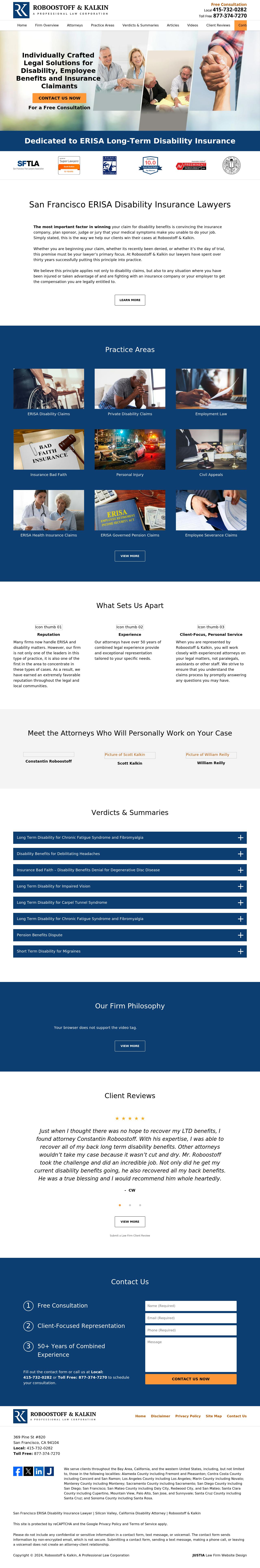 Roboostoff & Kalkin, A Professional Law Corporation - San Francisco CA Lawyers