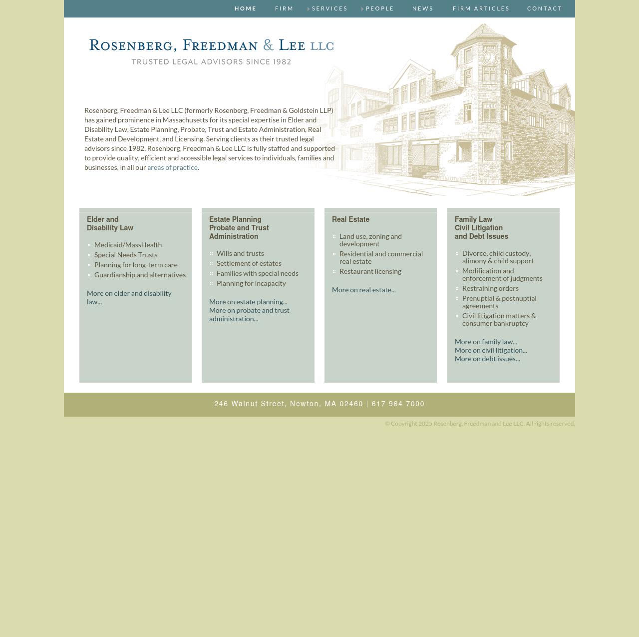 Rosenberg, Freedman & Lee LLP - Newton MA Lawyers