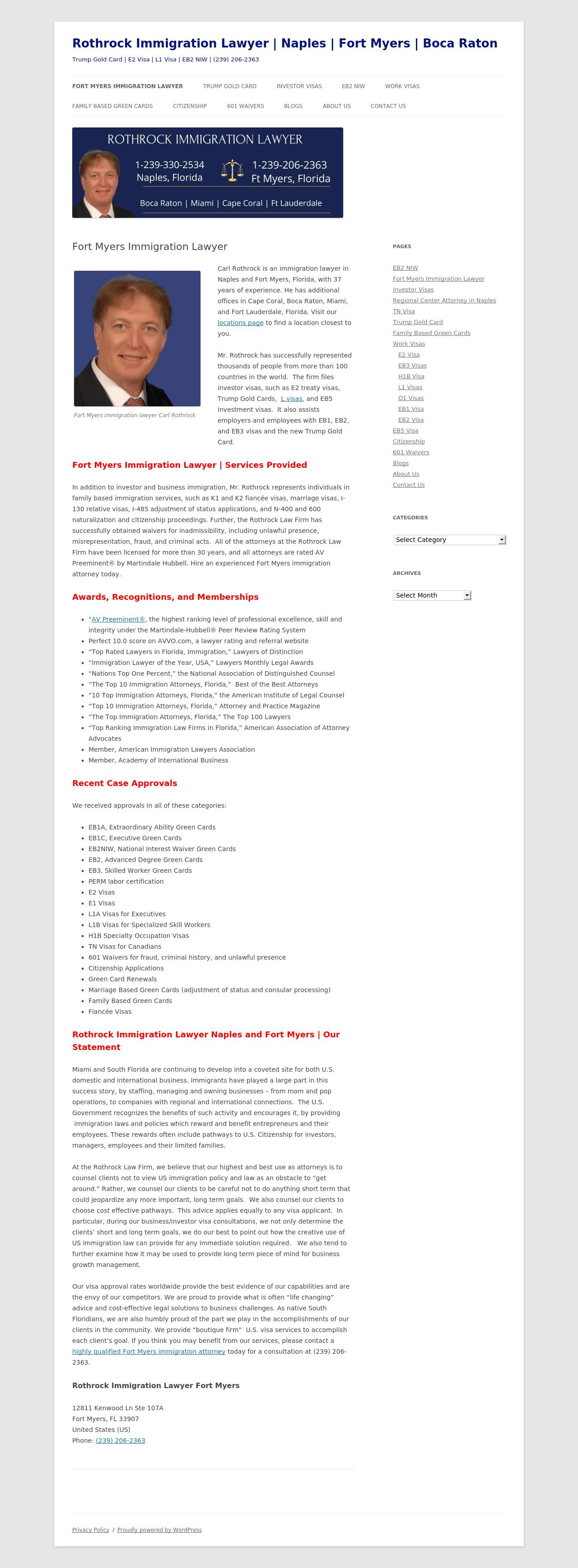 Rothrock Immigration Lawyer Fort Myers - Fort Myers FL Lawyers