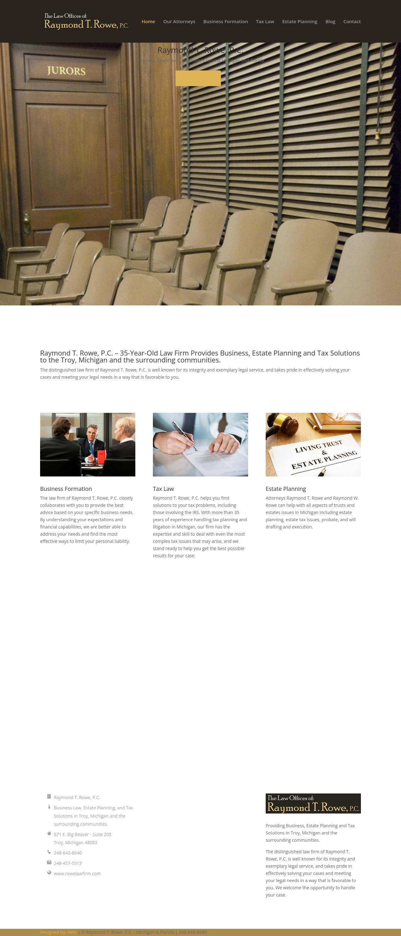 Rowe Raymond T - Troy MI Lawyers
