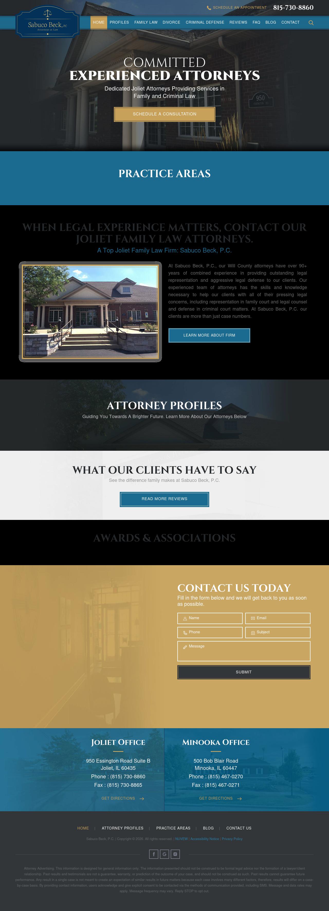  SabucoBeck HansenMassino and pollack p.c - Joliet IL Lawyers