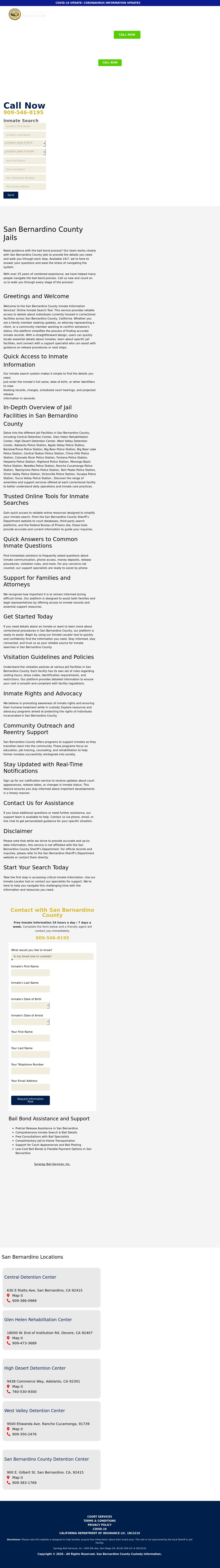 San Bernardino Inmate Locator Department - San Bernardino CA Lawyers
