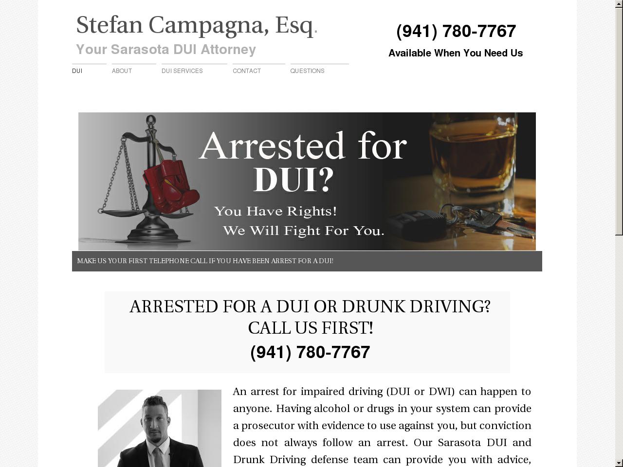 Sarasota Criminal & DUI Law - Stefan Campagna, Esq. - Sarasota FL Lawyers