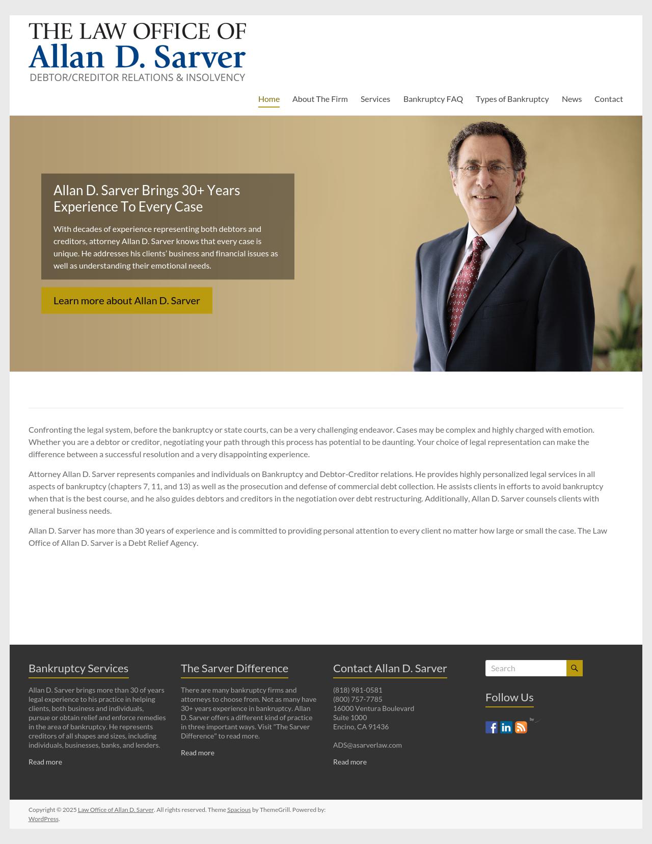 Sarver, Allan D - Encino CA Lawyers